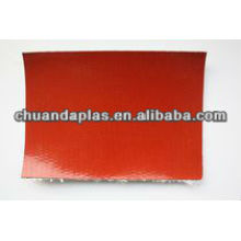 Silicone coated fiberglass fabric with non-grease